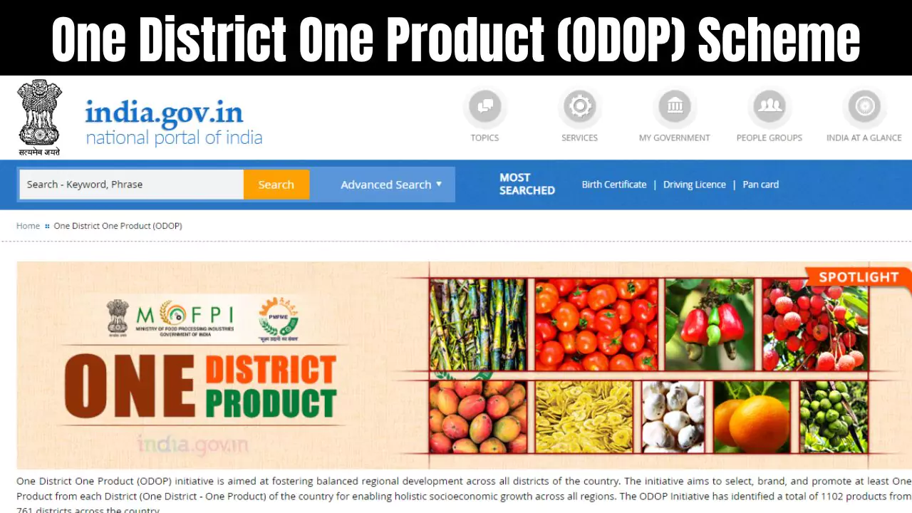 One District One Product (ODOP) Scheme 2024
